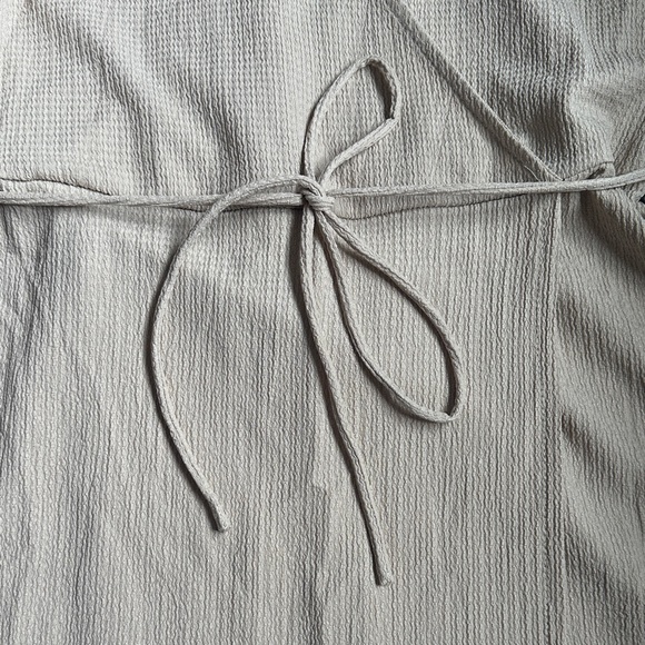 Mango Beige Puff Sleeve Mini Dress - Picture 3 of 3